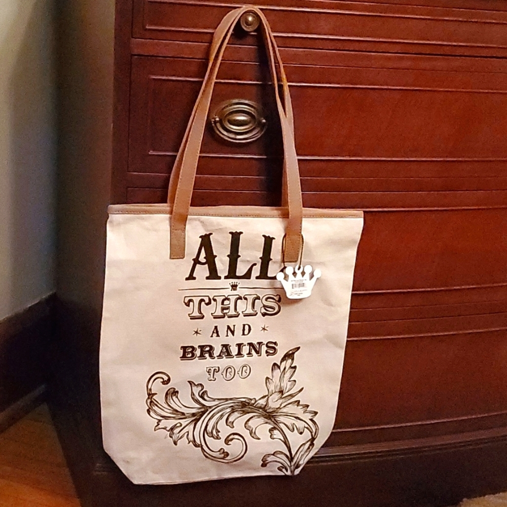 'All This and Brains Too' tote